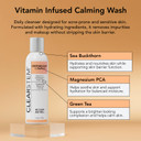 Clearstem - Gentleclean Vitamin C Infused Calming Wash - Facial Cleanser, Makeup Remover - Goldenseal + Green Tea - Facial Skin Care Products - Vegan, Gluten Free, Cruelty Free - 6 Fl Oz / 207Ml