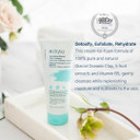 Bl'Eau Hydrating Glacial Clay Cleanser Detoxify Exfoliate Rehydrate Glacial Oceanic Clay And 5 Fruits Extracts To Deep Cleanse And Soothe Skin, Cream To Foam Texture, Cooling And Hydrating Skin Feel (100 G (3.5 Oz.))