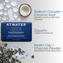 Atwater Charcoal Facial Cleansing Bar For Oily To Combination Skin, Sulfate Free Rich Lathering Charcoal Face Soap; Gentle Face Cleanser For Daily Use; Natural MenS Face Wash - 142 Grams / 5 Oz
