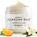 Honey Cleansing Balm Makeup Remover - Face And Eye Makeup Remover For Sensitive Skin Face Wash - Hydrating Facial Cleanser And Gentle To Face Makeup Melting Balm (4Oz)