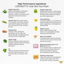 Lerosett® Clear Skin Face Wash  Gentle Gel Cleanser With 60% Aloe-Rich Botanicals, 4% Glycolic Acid & Vit-E Microbeads  Fights Breakouts, Unclogs Pores, Balances Oil  Spa-Grade, Vegan  4Oz