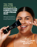 Buttah Skin By Dorion Renaud Tea Tree & Aloe Exfoliating Scrub 3Oz - Multi-Tasking Cleanser - Tea Tree Oil & Kaolin Clay Treatment - Naturally Based Skin Care For Men & Women - Black-Owned Skincare