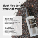 Coxir Black Snail Collagen Serum L Black-3-Complex: Black Rice, Bean, Sesame, Snail Mucin, Collagen, Peptide L Firming&Lifting L Korean Skin Care L Cruelty-Free, No Pareben [50Ml/1.69 Fl.Oz]