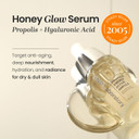 Cnp Honey Glow Serum - Hyaluronic Acid & Propolis For Hydrating, Anti-Aging, Centella Soothing Serum, For Sensitive Skin, Korean Skin Care (0.5 Fl. Oz)