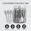 Pana 200Pcs Cosmetic Make Up Disposable Plastic 2.5" Spatulas Skin Care Facial Cream Mask Spatula (Purple-200 Pieces In A Box)