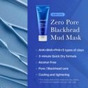 Medicube Zero Pore Blackhead Mud Facial Mask - Skin Cooling & Pore Tightening - 3 Minute Quick Dry Formula With Aha, Bha, Pha, And Pore-Purifying Clay - Korean Mud Mask 3.52 Oz