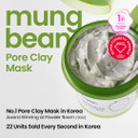 Beplain Mung Bean Pore Clay Mask (4.05 Fl Oz /120Ml) | Fragrance-Free | Wash Off Mask For Blackhead & Whitehead Care | Quick 3 Minute To Gently Cleanse, Exfoliate And Tighten Pores | Korean Skincare