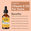 Organic Vitamin E Oil For Scars - All Natural & Vegan Skin Moisturizer 2.02Oz - Light & Unscented Great For Scars After Surgery - Reduce Wrinkles, Anti Aging, Lighten Dark Spots -Face, Skin & All Over