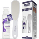 Footlogix Foot Care Callus Softener Combo - Callus Remover Spray & Double-Sided Foot File For Dry, Cracked Heels, Pedicure Tools For Feet, Foot Exfoliator