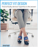 Sparthos Arch Compression Brace - Plantar Fasciitis Support Brace - Foot Feet Brace, Ankle Pain Relief, Night Splint - Shoe Boot Sandals Insert Inserts Insoles - Mens And Womens (Black-L)