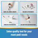 Kerasal Multi-Purpose Nail Repair And Electric Nail File Kit - Nail Repair For Damaged Nails - Nail Care Kit Includes 0.43 Fl Oz Solution And Electric Nail File