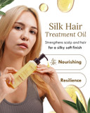 Labiotte Silk Oil Hair Treatment For Repair, Frizz Control & Shine - With Jojoba Oil For Dry, Damaged Hair Growth - 5.07 Fl Oz