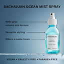 Sachajuan Ocean Mist Sea Salt Spray, Wave, Texture, Grip & Volume For Texturizing Beach Waves, Matte Finish