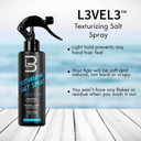 L3 Level 3 Sea Salt Texturizing Spray - Creates Beachy Waves And Texture - Casual Hair Finish