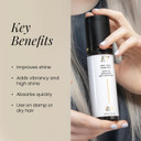 Aloxxi E7 Anti-Frizz Shine Mist, Dry Oil Hair Mist With 7 Essential Oils, Tames Frizz & Boosts Radiance, Safe For Color-Treated Hair, 3.4 Fl Oz