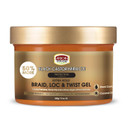 African Pride Black Castor Miracle Extra Hold Braid, Loc, Twist Gel - Extreme Hold Braiding Hair Gel, Edge Control & Tames Frizz, No Flake | Natural Ingredients, Coconut Oil | 8Oz