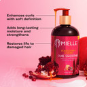 Mielle Organics Pomegranate & Honey Curl Enhancing Smoothie - Moisturizing Curly Hair Cream For Type 4 Curly & Coily Hair - Softens, Strengthens & Defines Curls (12 Fl Oz)