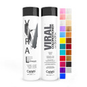 Celeb Luxury Intense Color Depositing Colorwash Shampoo + Bondfix Rebuilder, Vegan Hair Dye, Sustainably Sourced Plant Based, Semi Permanent Hair Color, Viral And Gem Lites Duos