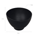 Forpro Professional Collection Silicone Mixing Bowl, Black, Flexible, Odorless, For Mixing Facials, Massage, Body & Other Products, 8 Oz