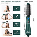 Aima Beauty Hair Dryer Brush, One Step Hair Dryer & Volumizing Hot Air Brush, 3 Heat/Speed Settings, Advanced Ionic Technology, Ceramic Coating, Nylon Pins & Tufted Bristles, Dark Green, 1000W, 125V Aima Beauty Hair Dryer Brush, One Step Hair Dryer & Volumizing Hot Air Brush, 3 Heat/Speed Settings, Advanced Ionic Technology, Ceramic Coating, Nylon Pins & Tufted Bristles, Dark Green, 1000W, 125V