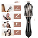One Step Hair Dryer & Volumizing Hot Air Brush, Blow Dryer, Ceramic Straightener, Curler & Hot Comb 4 In 1 Salon Ionic Brush, Hair Styling Tools, Black One Step Hair Dryer & Volumizing Hot Air Brush, Blow Dryer, Ceramic Straightener, Curler & Hot Comb 4 In 1 Salon Ionic Brush, Hair Styling Tools, Black