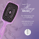 Curl Keeper Flexy Hair Brush, Purple - Detangling Hair Brush With Flexible Bristles For Shower Use, Combing Through Curls & Removing Tangles - Lightweight Hair Accessories For All Hair Type