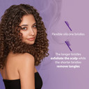 Curl Keeper Flexy Hair Brush, Purple - Detangling Hair Brush With Flexible Bristles For Shower Use, Combing Through Curls & Removing Tangles - Lightweight Hair Accessories For All Hair Type
