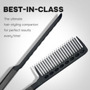 Herstyler Hair Straightening Comb - Straightener Comb For Flat Iron - Makes Styling Easy - Get Straight Hair In Minutes (Purple)