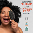 Boar Bristle Hair Brush - Smoothes & Detangles All Hair Types, Hairbrush For Women, Men & Kids, Brush For Thick Hair, Distributes Oils For Natural Shine & Stimulates Scalp