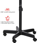 Red By Kiss 3000 Ceramic Stand Hood Dryer With Digital Timer, Adjustable Height, 360° Wheels, 3 Temp Settings, Quick Drying, Comfortable Hood, Ideal For Home & Salon Use