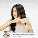 Vodana Professional Triple Flow Ceramic Hair Waver - Easy Beach Waves With Embedded Double Barrel Wave Iron. Experience Instant Heat, Long-Lasting Performance, And Quick Heat Up. (1.25 Inch, Lavender)