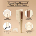 Vodana Professional Triple Flow Ceramic Hair Waver - Easy Beach Waves With Embedded Double Barrel Wave Iron. Experience Instant Heat, Long-Lasting Performance, And Quick Heat Up. (1.25 Inch, Lavender)