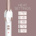 Conair Double Ceramic 1 ½-Inch Curling Iron With Claw Clip, 1.5-Inch Barrel Creates Soft Waves, Hair Waver For Use On Medium And Long Hair, White