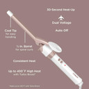 Conair Double Ceramic 1 ½-Inch Curling Iron With Claw Clip, 1.5-Inch Barrel Creates Soft Waves, Hair Waver For Use On Medium And Long Hair, White