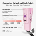 Vodana Professional Softbar Flat Iron - Ceramic Straightener With Patented Silicone Bar, Smooth & Quick Styling, Healthy Hair Solution, Dual Voltage For Worldwide Use (0.5 Inch, Melange Green)