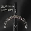 Mini 1/2 Inch Flat Iron Led Display Tourmaline Titanium Ceramic Plate 4D 360°Swivel Small Hair Straightener For Woman Short Hair Adjustable Temperature Dual Voltage Auto Shut Off (Rose Gold, 1.5 Inch)