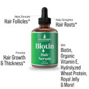 Biotin Oil For Hair Growth. Strengthens & Hydrates Thinning, Dry Hair For A Healthier-Looking Scalp. For Women & Men  Vegan 2Oz Serum