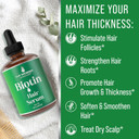 Biotin Oil For Hair Growth. Strengthens & Hydrates Thinning, Dry Hair For A Healthier-Looking Scalp. For Women & Men  Vegan 2Oz Serum