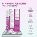 Taro Minoxidil For Women, 2.11 Oz (2 Months Supply) Clinically Proven To Regrow Hair, Topical Aerosol Foam 5%, Hair Thinning Treatment