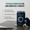 Nutrafol Men'S Hair Growth Supplement And Collagen Peptides Powder, Physician-Formulated For Visibly Thicker, Stronger Hair, Dermatologist Recommended - 1 Month Supply, 12 Oz Bottle