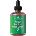 Argan + Tea Tree + Black Castor Oil For Hair Growth. Strengthens & Hydrates Thinning, Dry Hair For A Healthier-Looking Scalp. For Women & Men  Vegan 1Oz Serum