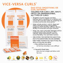 Vice-Versa Curls Masque-Crème (Curly Hair Conditioner) Duo-Style: Smoothing Or Curl Defining For Curly, Dry, Wavy, Frizzy, Unmanageable Hair, All Types Of Curls, Phyto-Vegan, New Fragrance