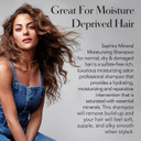 Saphira Mineral Moisturizing Shampoo, Hydration And Shine For Dry, Damaged, Permed Or Chemically Treated Hair And Scalp, Sulfate-Free, Paraben-Free, Vegan, Prevents Frizz And Split Ends