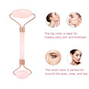Jade Roller, Face Roller, Facial Beauty Roller Skin Care Tools, Quartz Massager For Face, Eyes, Neck, Body Muscle Relaxing And Relieve Fine Lines And Wrinkles (Rose Gold)