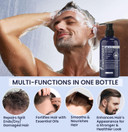 Biotin Hair Growth Conditioner For Men: Natural Thickening And Volumizing Conditioner With Tea Tree Oil Ginseng Mint For Hair Loss And Thinning Hair - 10.1 Fl.Oz, Dark Blue