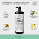 Dead Sea Collection Mens Body Wash 3 In 1  Eucalyptus Body Wash For Men  Shower Gel  Shampoo  Shower Soap For Face And Hair (33.8 Fl. Oz)