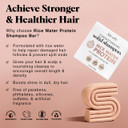 Kitsch Rice Water Shampoo Bar - Dry Hair Shampoo & Soap Bar For Hair Care - Women And Mens Shampoo - Strengthens Damaged Hair - Vegan, Paraben-Free, Sulfate-Free  All Hair Types, Made In Usa - 3.2Oz