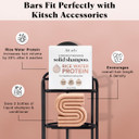 Kitsch Rice Water Shampoo Bar - Dry Hair Shampoo & Soap Bar For Hair Care - Women And Mens Shampoo - Strengthens Damaged Hair - Vegan, Paraben-Free, Sulfate-Free  All Hair Types, Made In Usa - 3.2Oz