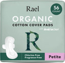 Rael Pads For Women, Organic Cotton Cover - Period Pad With Wings, Feminine Care, Sanitary Napkins, Light Absorbency, Unscented, Ultra Thin (Petite, 56 Count) Rael Pads For Women, Organic Cotton Cover - Period Pad With Wings, Feminine Care, Sanitary Napkins, Light Absorbency, Unscented, Ultra Thin (Petite, 56 Count)