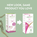 Organyc 100% Certified Organic Cotton 2 In 1 Panty Liners For Women Fits Thong Or Regular Underwear, Light Flow, 20 Count